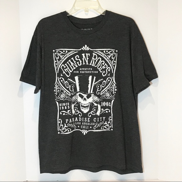 Bravado Other - Guns N Roses gray heather band tee EUC